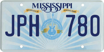 MS license plate JPH780