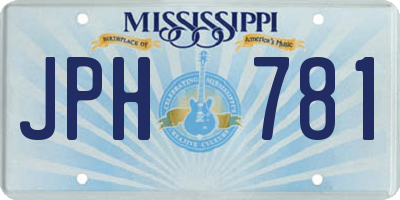 MS license plate JPH781