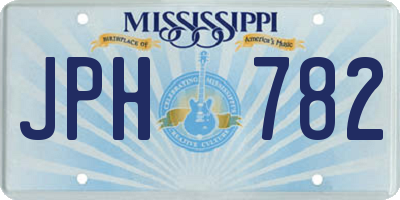 MS license plate JPH782
