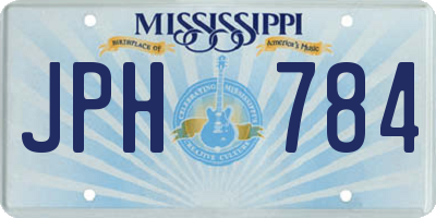 MS license plate JPH784