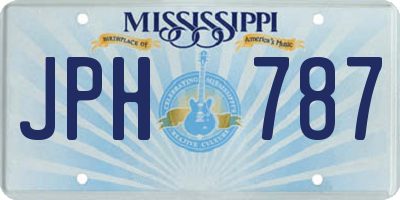 MS license plate JPH787