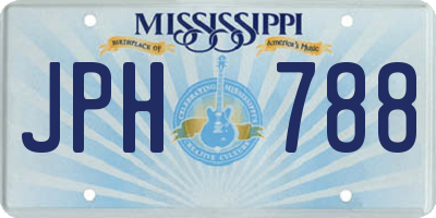 MS license plate JPH788