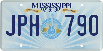 MS license plate JPH790