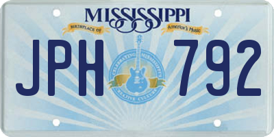 MS license plate JPH792