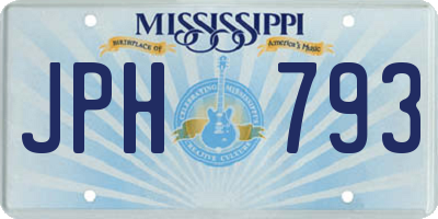 MS license plate JPH793