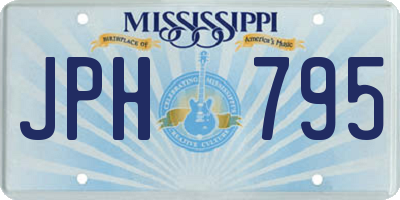 MS license plate JPH795