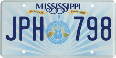MS license plate JPH798