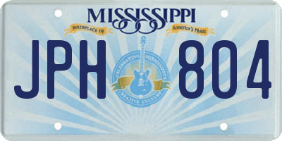 MS license plate JPH804