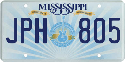 MS license plate JPH805