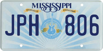 MS license plate JPH806