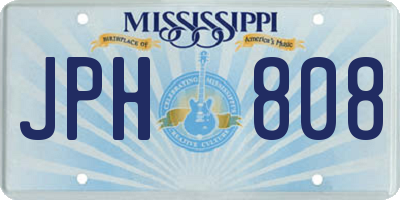 MS license plate JPH808