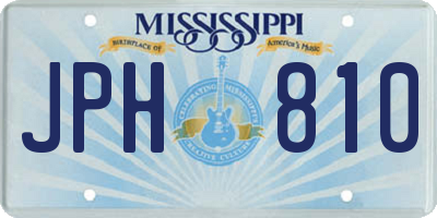 MS license plate JPH810