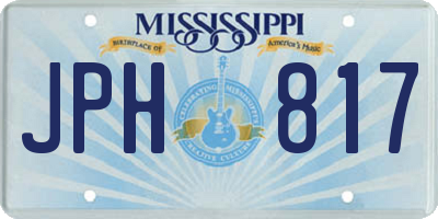 MS license plate JPH817