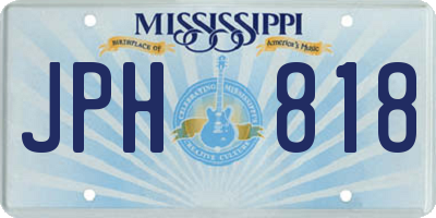 MS license plate JPH818