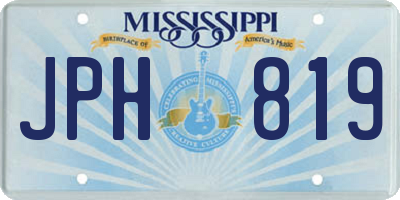 MS license plate JPH819