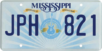 MS license plate JPH821