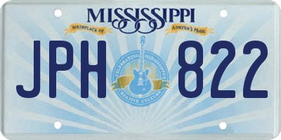 MS license plate JPH822