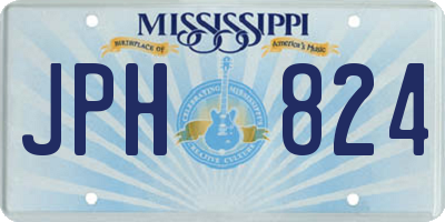 MS license plate JPH824
