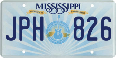 MS license plate JPH826
