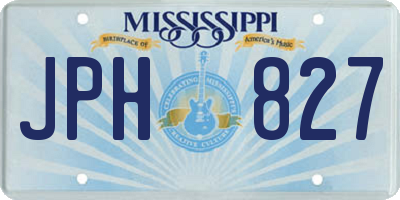 MS license plate JPH827