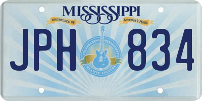 MS license plate JPH834