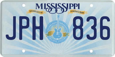 MS license plate JPH836