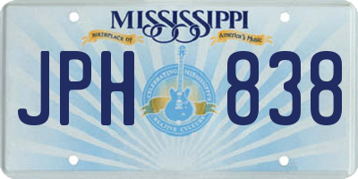 MS license plate JPH838