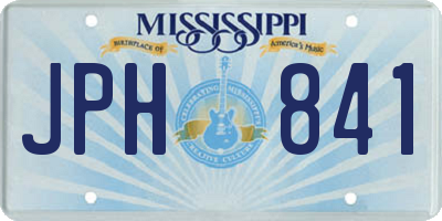 MS license plate JPH841