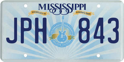 MS license plate JPH843