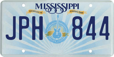 MS license plate JPH844