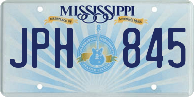 MS license plate JPH845