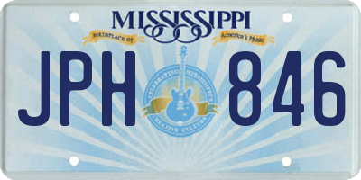 MS license plate JPH846