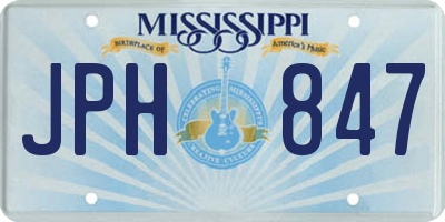 MS license plate JPH847