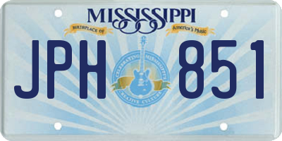 MS license plate JPH851
