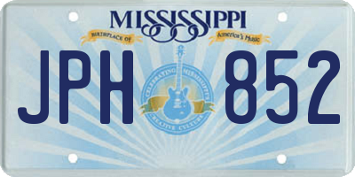 MS license plate JPH852