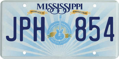 MS license plate JPH854
