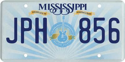 MS license plate JPH856