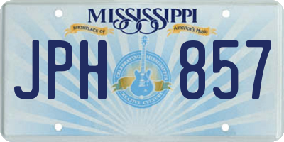 MS license plate JPH857