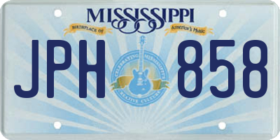MS license plate JPH858