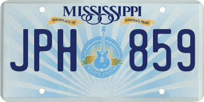 MS license plate JPH859