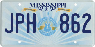 MS license plate JPH862