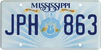 MS license plate JPH863