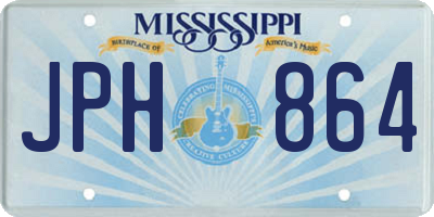 MS license plate JPH864
