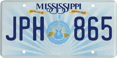 MS license plate JPH865