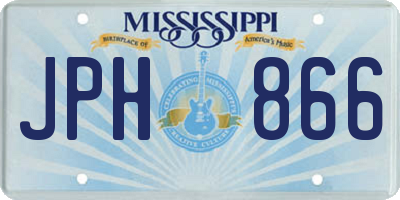 MS license plate JPH866