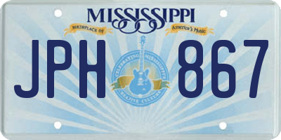 MS license plate JPH867