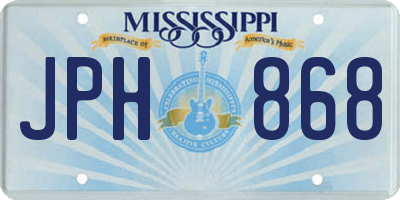 MS license plate JPH868