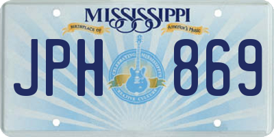 MS license plate JPH869