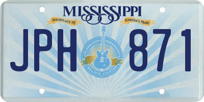 MS license plate JPH871