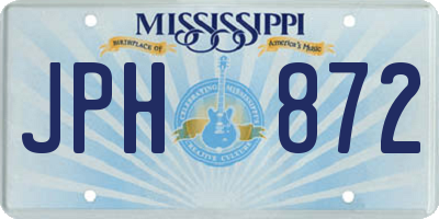 MS license plate JPH872